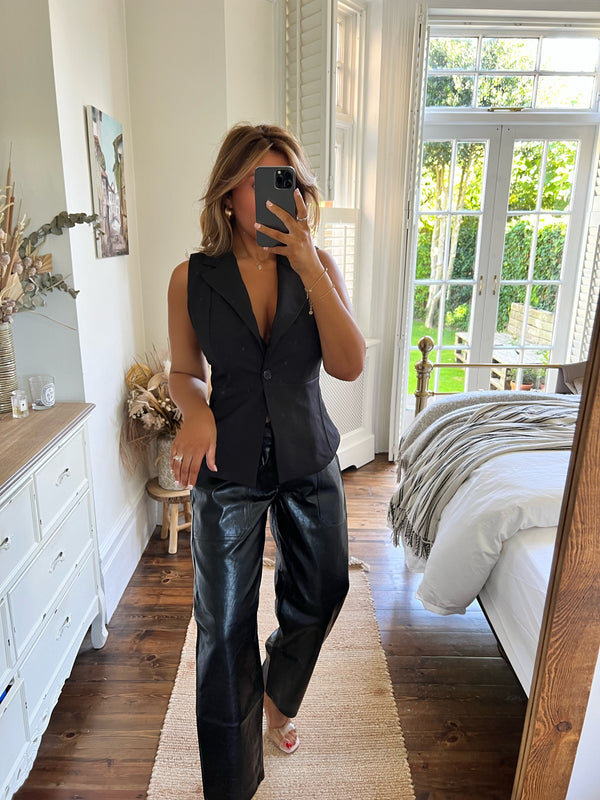 SALE MELANIE Faux Leather Trousers